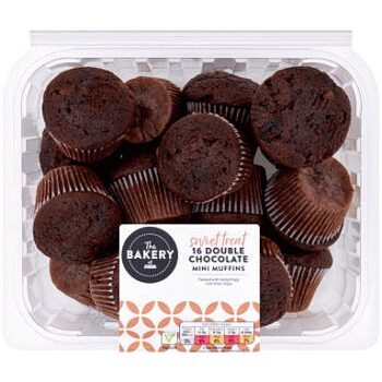 The BAKERY at ASDA 16 Double Chocolate Mini Muffins