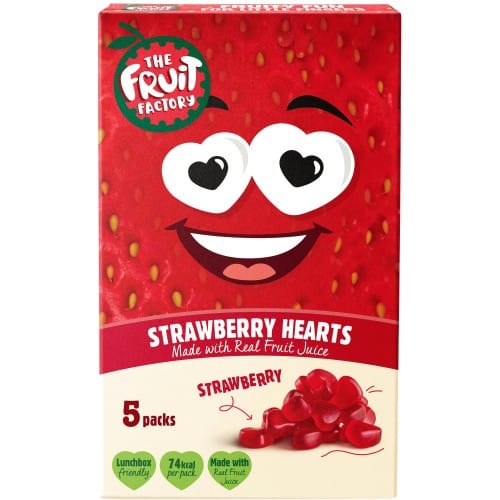 The Fruit Factory Strawberry Fruit Hearts (5 x 20g)
