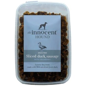 The Innocent Hound Sliced Duck Sausage with Cranberry Dog Treats (600g)