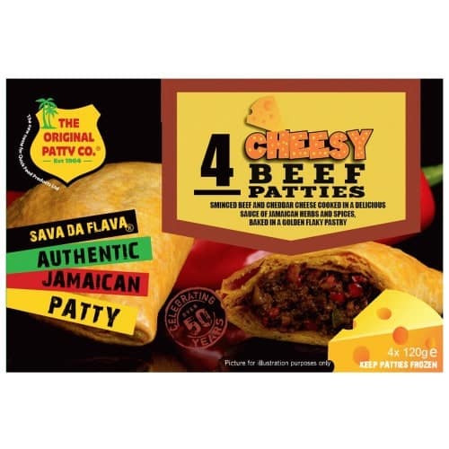 The Original Patty Co. 4 Cheesy Beef Jamaican Patties