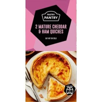 The Pastry Pantry 2 Mature Cheddar & Ham Quiches (240g)