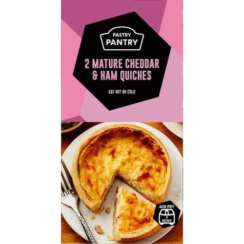 The Pastry Pantry 2 Mature Cheddar & Ham Quiches (240g)