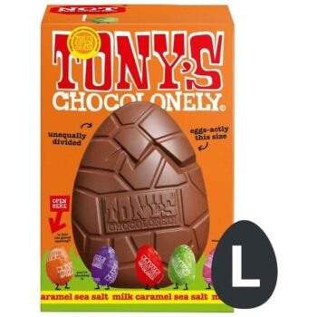 Tony's Chocolonely Milk Caramel Sea Salt Easter Egg (242g)