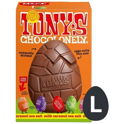 Tony's Chocolonely Milk Caramel Sea Salt Easter Egg (242g)