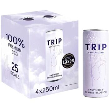 Trip CBD Infused Raspberry Orange Blossom (4 x 250ml)