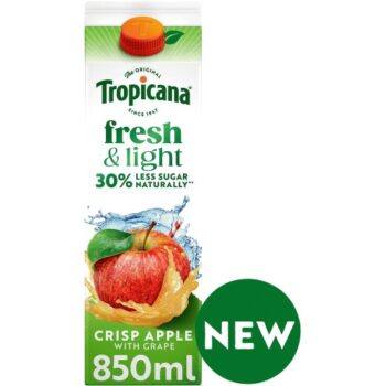 Tropicana Fresh & Light Apple Juice Blend Drink (850ml)