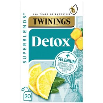 Twinings Superblends Detox Tea Bags 20 with Lemon Ginger & Fennel (40g)