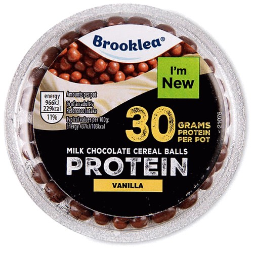 Vanilla Flavoured Protein Yogurt with Milk Chocolate Balls