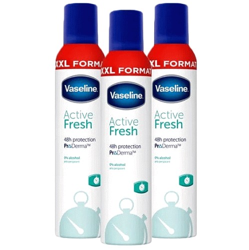 Vaseline Active Fresh Aerosol Anti-Perspirant Deo Bundle