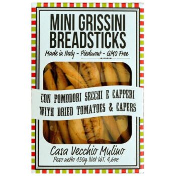 Vecchio Mulino Mini Grissini with Tomatoes & Capers (130g)