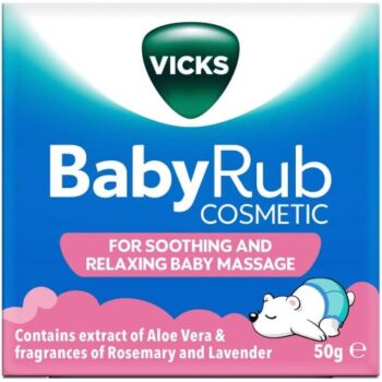 Vicks BabyRub Ointment for Soothing & Relaxing Baby Massage Jar (50g)