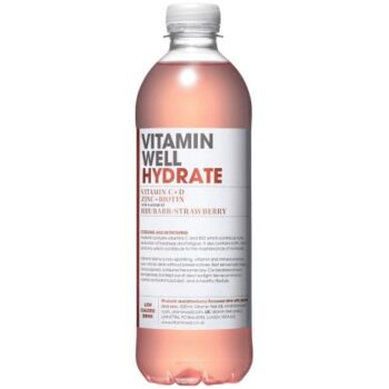 Vitamin Well Water Hydrate Rhubarb & Strawberry (500ml)