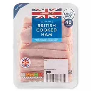 Wafer Thin British Cooked Ham 40 Slices