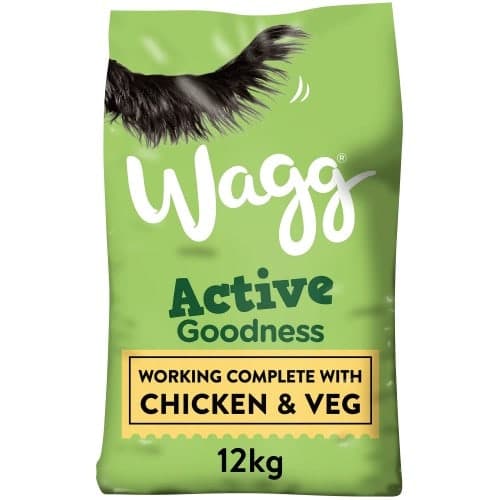 Wagg Active Goodness Complete Adult Working Dry Dog Food Rich in Chicken & Veg (12kg)