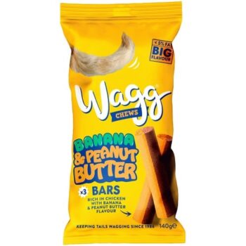 Wagg Chews Banana & Peanut Butter Bars (140g)