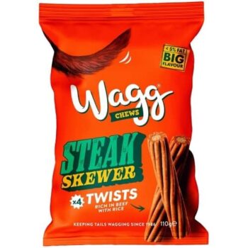 Wagg Chews Steak Skewer Twists (110g)