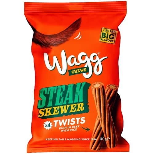 Wagg Chews Steak Skewer Twists (110g)