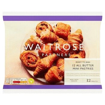 Waitrose 12 Frozen Mini French Butter Pastries (340g)