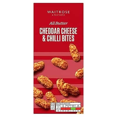 Waitrose All Butter Cheddar Cheese & Chilli Bites (100g)