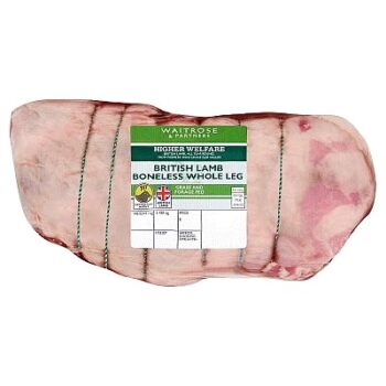 Waitrose British Boneless Extra Trim Whole Leg of Lamb per kg