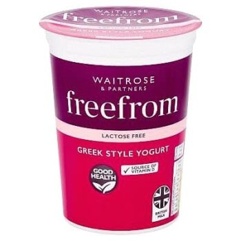 Waitrose Freefrom Lactose Free Greek Style Yogurt Alternative (450g)