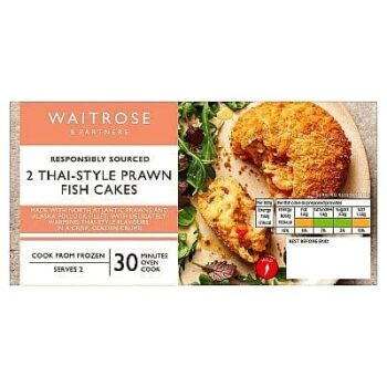 Waitrose Frozen 2 Thai Prawn Fish Cakes (230g)