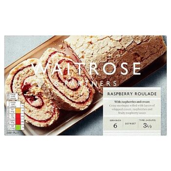 Waitrose Frozen Raspberry Meringue Roulade (450g)