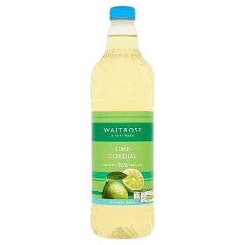 Waitrose No Added Sugar Lime Juice Cordial (1 Litre)
