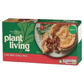 Waitrose PlantLiving 2 No Beef Chilli Pies (380g)