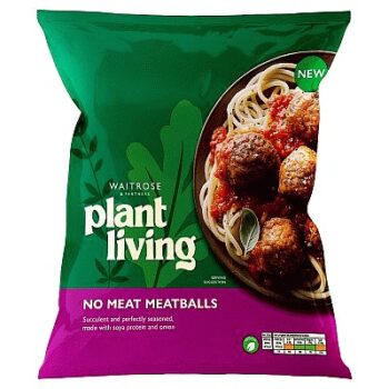 Waitrose PlantLiving No Meat Meatballs (380g)