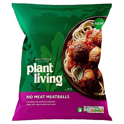 Waitrose PlantLiving No Meat Meatballs (380g)