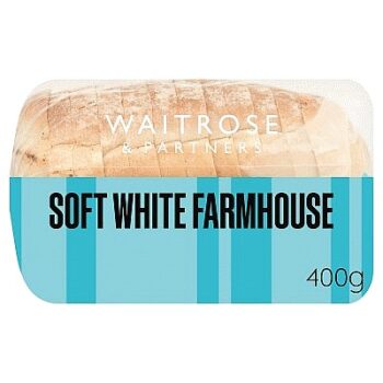 Waitrose Soft White Farmhouse Sliced Bread (400g)