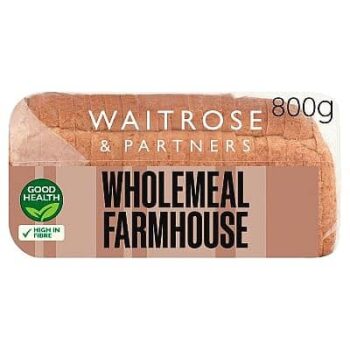 Waitrose Wholemeal Farmhouse Medium Sliced (800g)