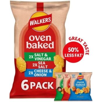 Walkers Baked Variety Multipack Snacks Crisps (6 x 22g)