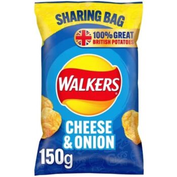 Walkers Cheese & Onion Sharing Crisps (150g)