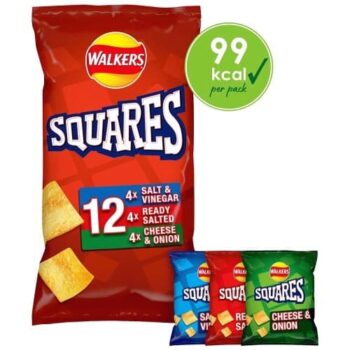 Walkers Squares Variety Multipack Crisps (12 x 22g)