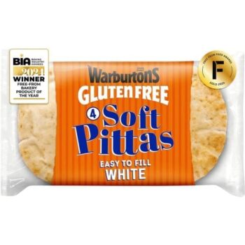 Warburtons GF 4 Soft White Pittas (4 x 240g)