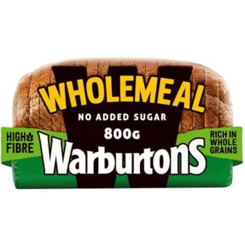 Warburtons Medium Sliced Wholemeal Bread (800g)