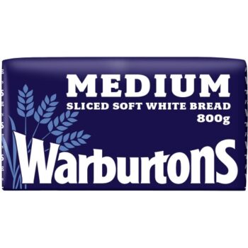 Warburtons Medium Soft White Bread Sliced (800g)