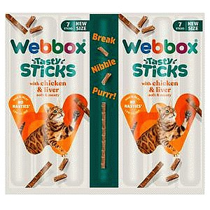 Webbox Tasty Sticks with Chicken & Liver (7 x 5g, 35g)