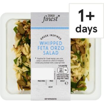 Whipped Greek Feta Orzo Salad