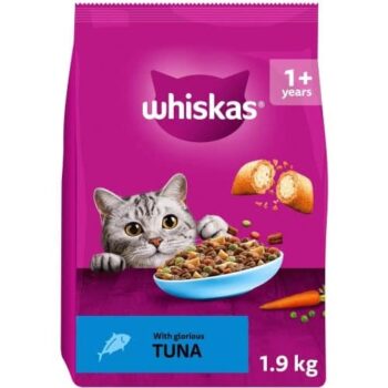 Whiskas 1+ Adult Dry Cat Food with Tuna Biscuits (1.9kg)