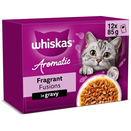 Whiskas 1+ Pouches Aromatic Fusion In Gravy (12 x 85g)