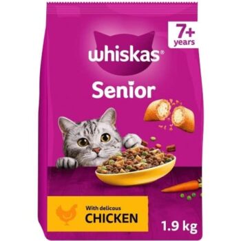 Whiskas 7+ Chicken Adult Dry Cat Food with Biscuits (1.9kg)