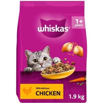 Whiskas Adult 1+ Cat Complete Dry Food with Chicken (1.9kg)