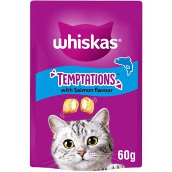 Whiskas Temptations Cat Treat Biscuits with Salmon Flavour (60g)