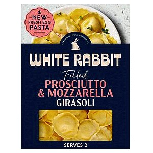 White Rabbit Gluten Free Prosciutto & Mozzarella Girasoli Pasta (250g)