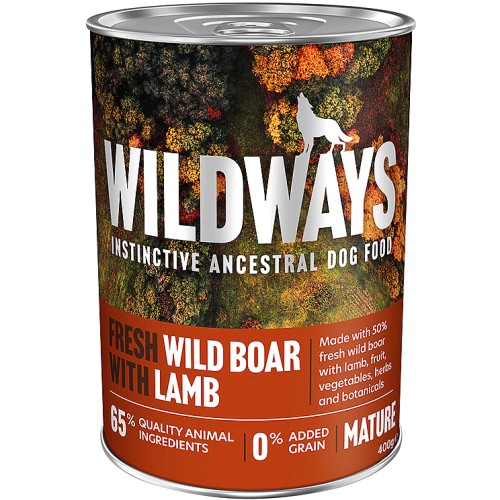 Wildways Fresh Wild Boar With Lamb & Vegetables Dry Senior Dog Food (400g)