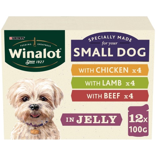 Winalot Small Dog Food Pouches Mixed in Jelly Classic Meals (12 x 100g)
