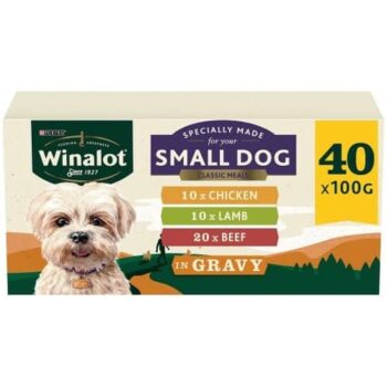 Winalot Small Dog Wet Food Pouches Mixed in Gravy (40 x 100g)